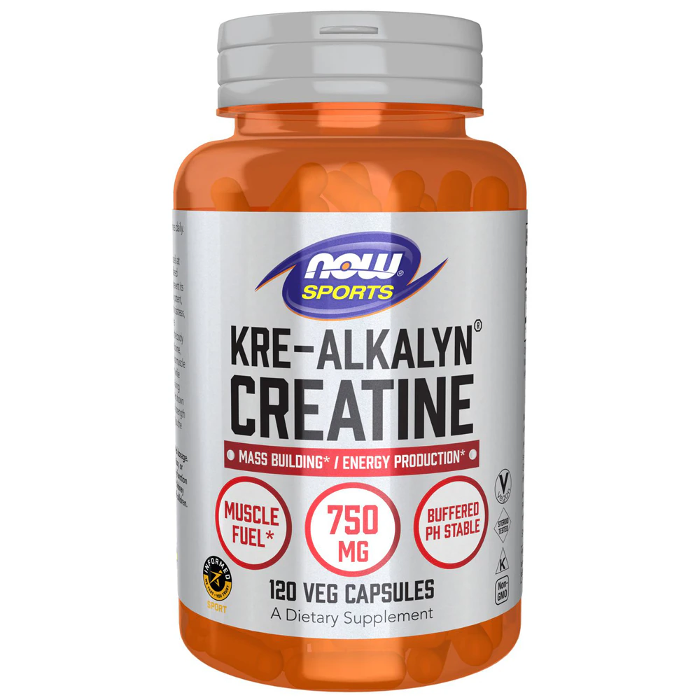 NOW Sports Kre-Alkalyn Creatine - Informed Sport Certified -- 120 Capsules