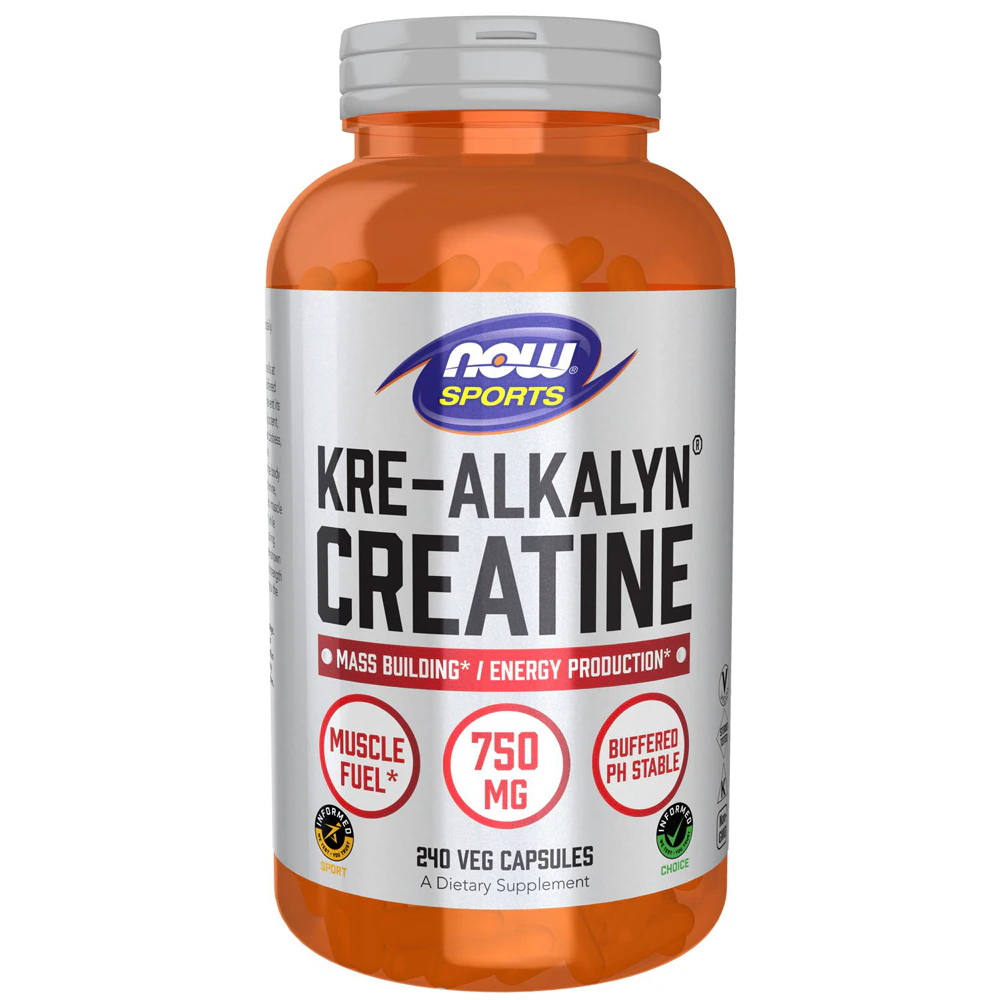 NOW Sports Kre-Alkalyn Creatine - Informed Sport Certified -- 240 Capsules