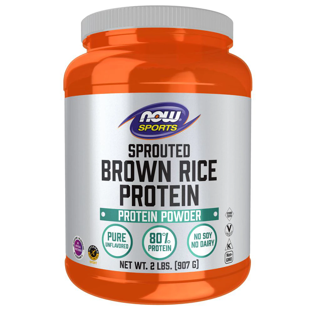 NOW Sports Sprouted Brown Rice Protein - Informed Sport Certified Unflavored -- 2 lbs