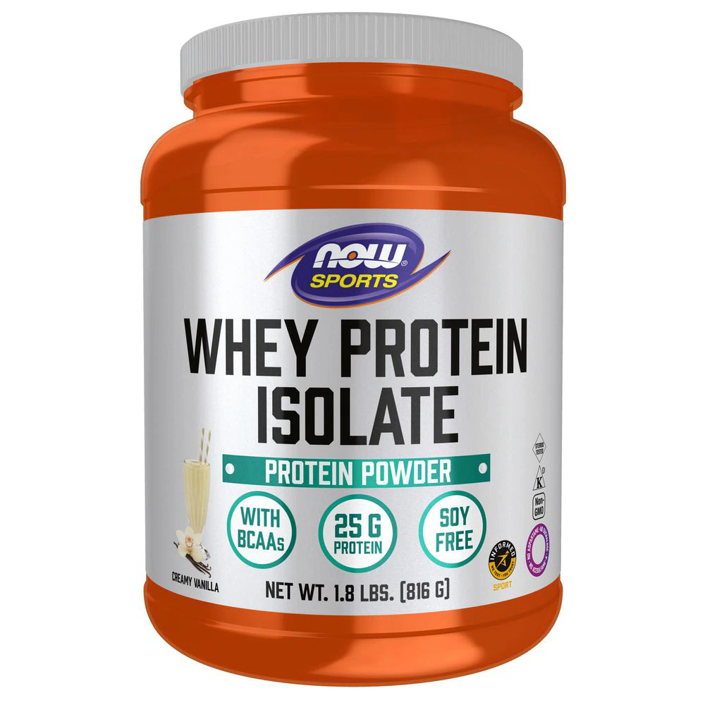 NOW Sports Whey Protein Isolate - Informed Sport Certified Creamy Vanilla -- 1.8 lbs