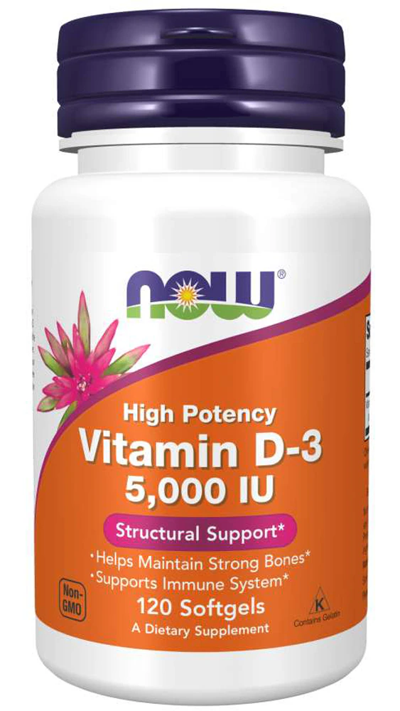 NOW Vitamin D-3 -- 5000 IU - 120 Softgels