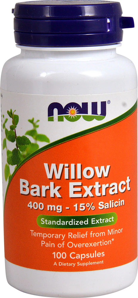 NOW Willow Bark Extract -- 400 mg - 100 Capsules