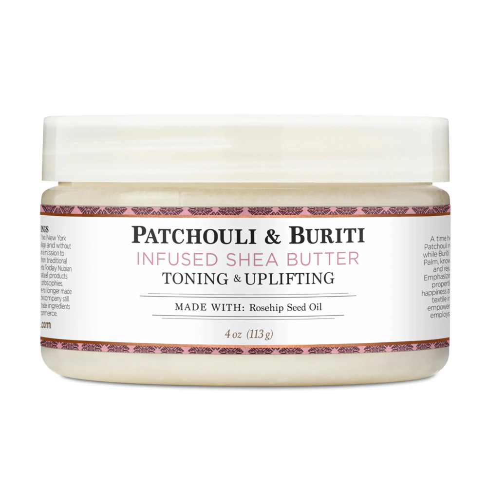 Nubian Heritage Cruelty-Free Patchouli & Buriti Body Butter with Shea Butter for Dry Skin -- 4 oz
