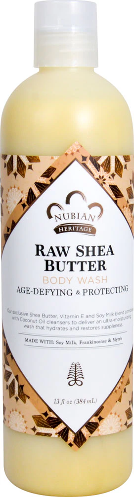 Nubian Heritage Cruelty & Paraben-Free Raw Shea Butter Body Wash for Dry Skin -- 13 fl oz