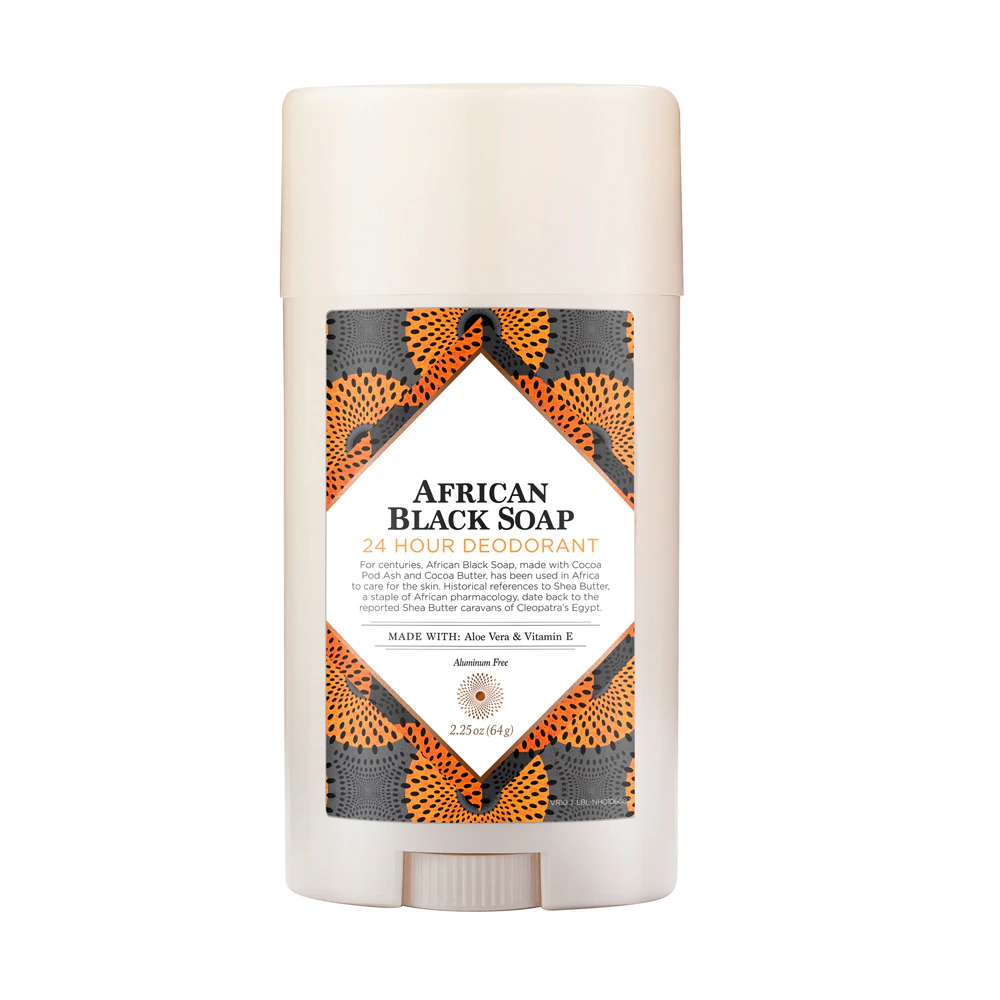 Nubian Heritage Natural Deodorant 24 hour Aluminum Free African Black Soap -- 2.25 oz