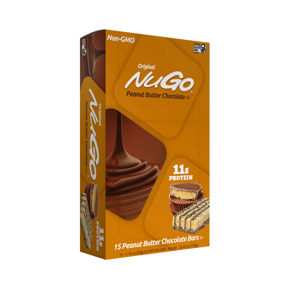 NuGo Nutrition To Go Bars Peanut Butter Chocolate -- 15 Bars