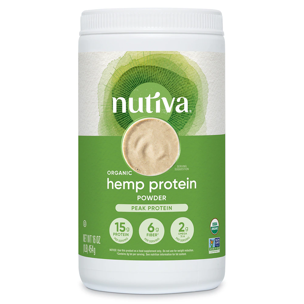 Nutiva Organic Hemp Protein Powder - Peak Protein -- 16 oz