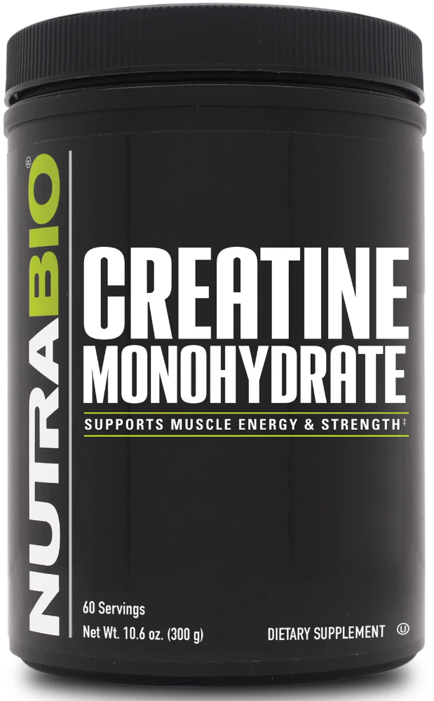 NutraBio Creatine Monohydrate -- 60 Servings