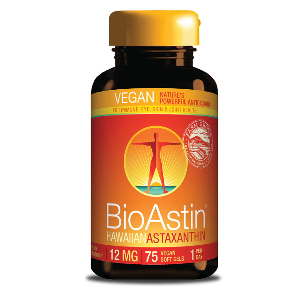 Nutrex Hawaii BioAstin Hawaiian Astaxanthin Vegan Formula -- 12 mg - 75 Vegan Softgels