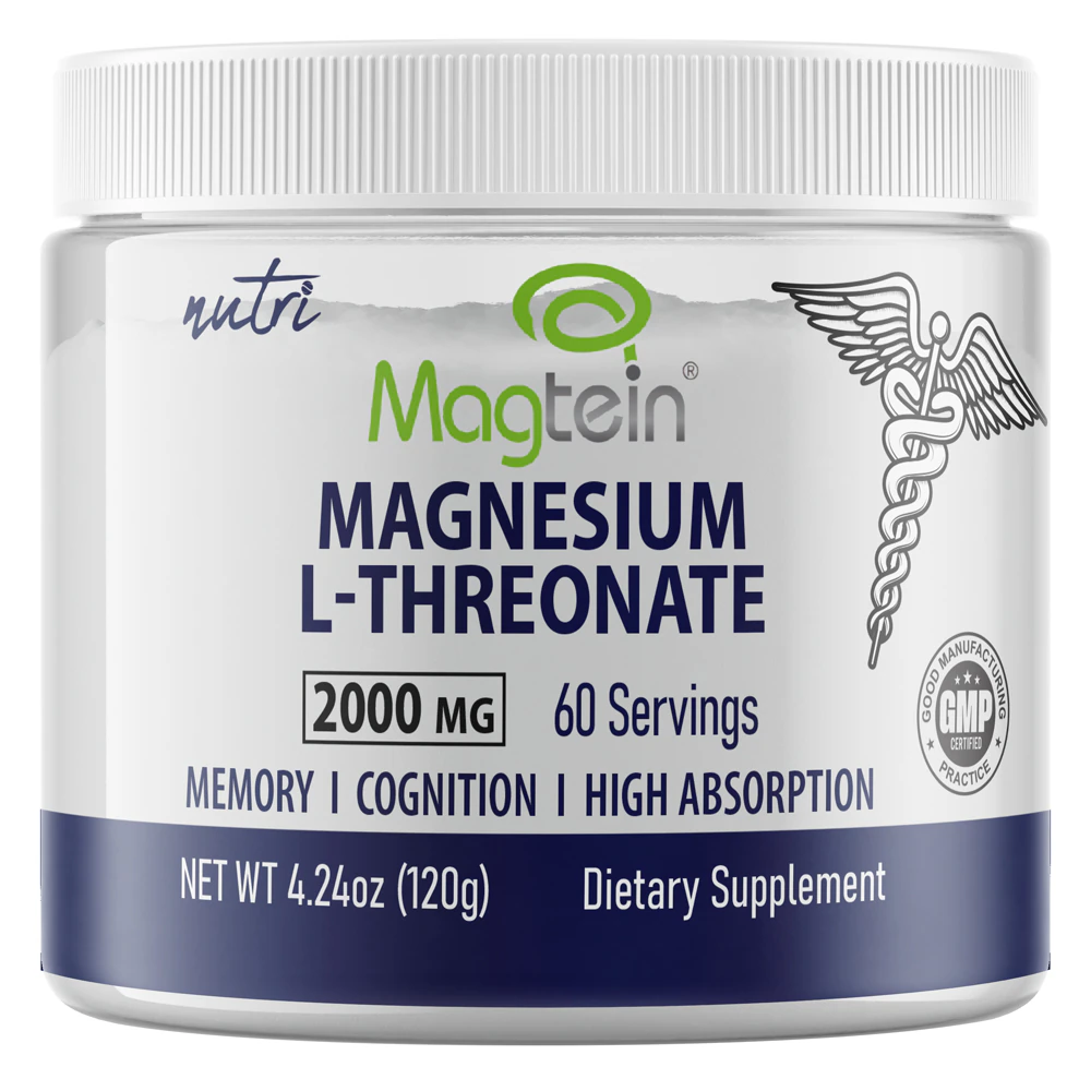 Nutri Magtein Magnesium L-Threonate Unflavored -- 2000 mg - 60 Servings - 4.24 oz