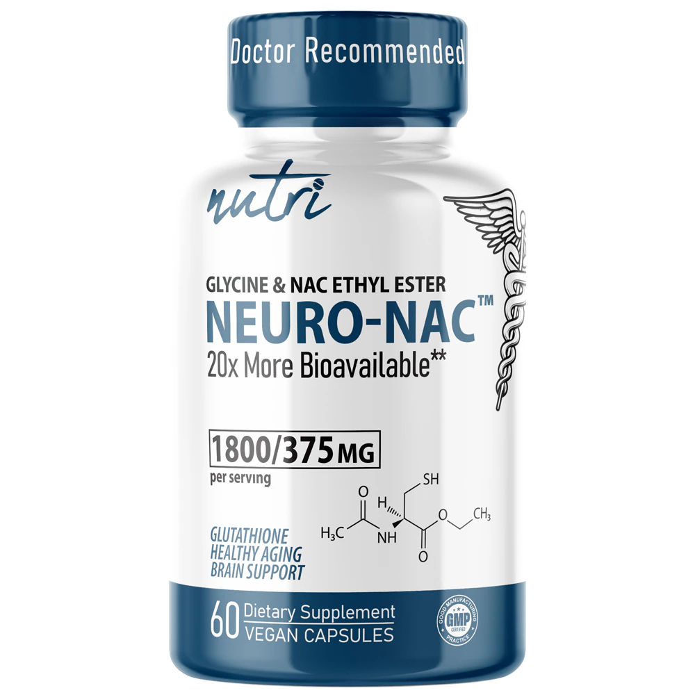 Nutri Neuro-NAC Extra Strength N-Acetyl L-Cysteine Ethyl Ester -- 375 mg - 60 Vegan Capsules