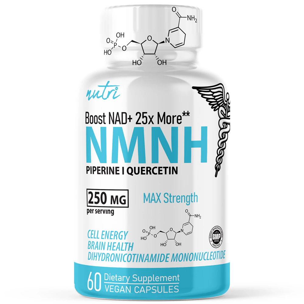 Nutri NMNH Dihydronicotinamide Mononucleotide -- 250 mg - 60 Vegan Capsules