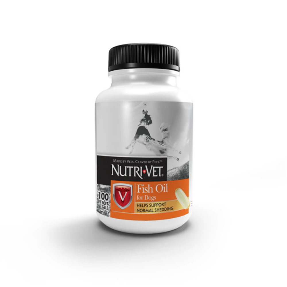 Nutri-Vet Dog Fish Oil Healthy Skin & Shed Control -- 100 Softgels