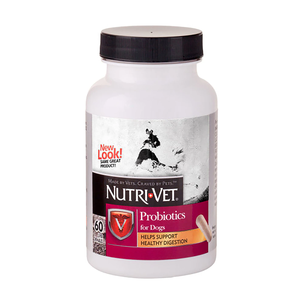 Nutri-Vet Dog Probiotic Healthy Digestion Support -- 60 Capsules