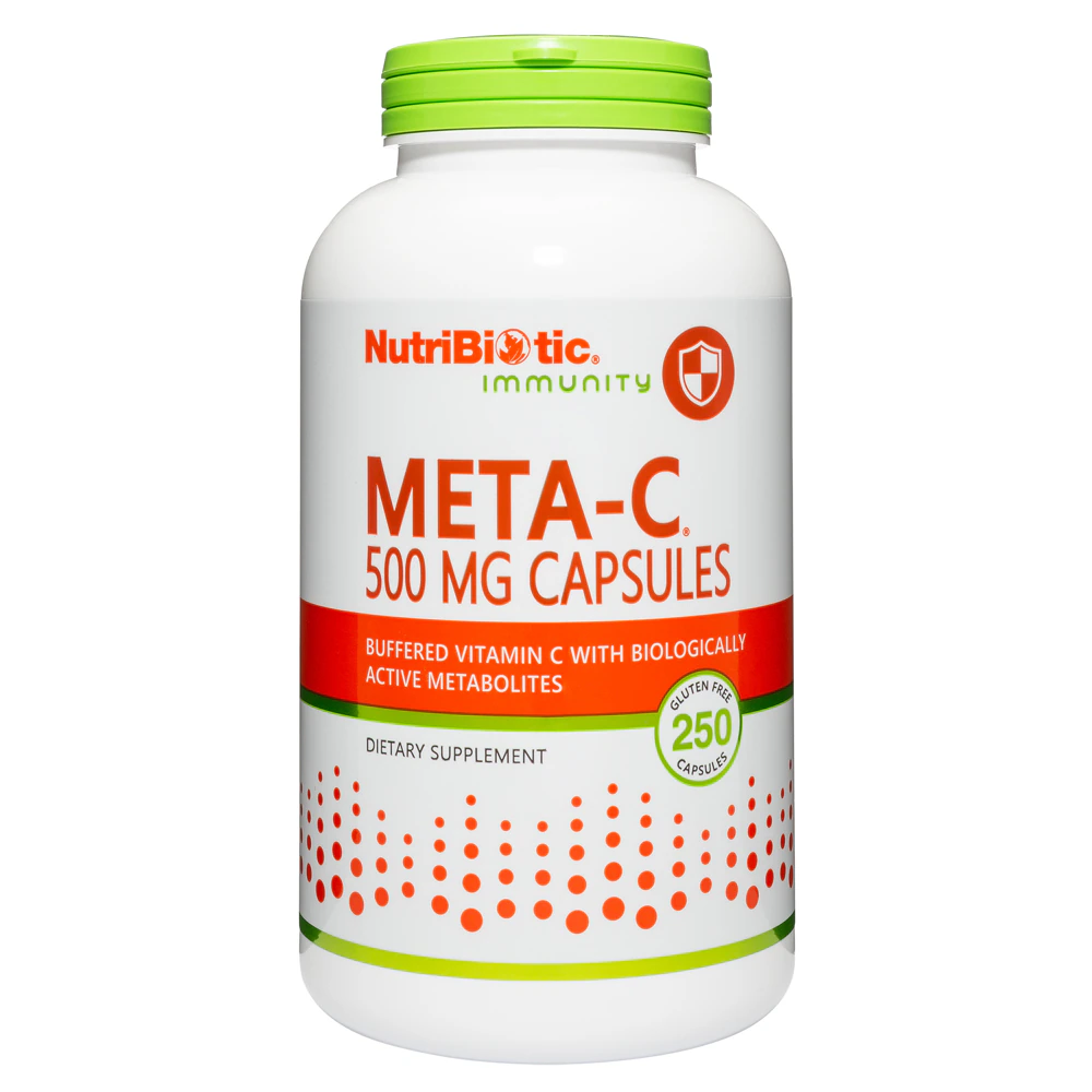 NutriBiotic Buffered Meta-C -- 500 mg - 250 Capsule