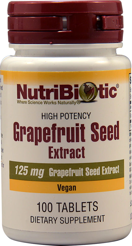 NutriBiotic Grapefruit Seed Extract -- 125 mg - 100 Tablets