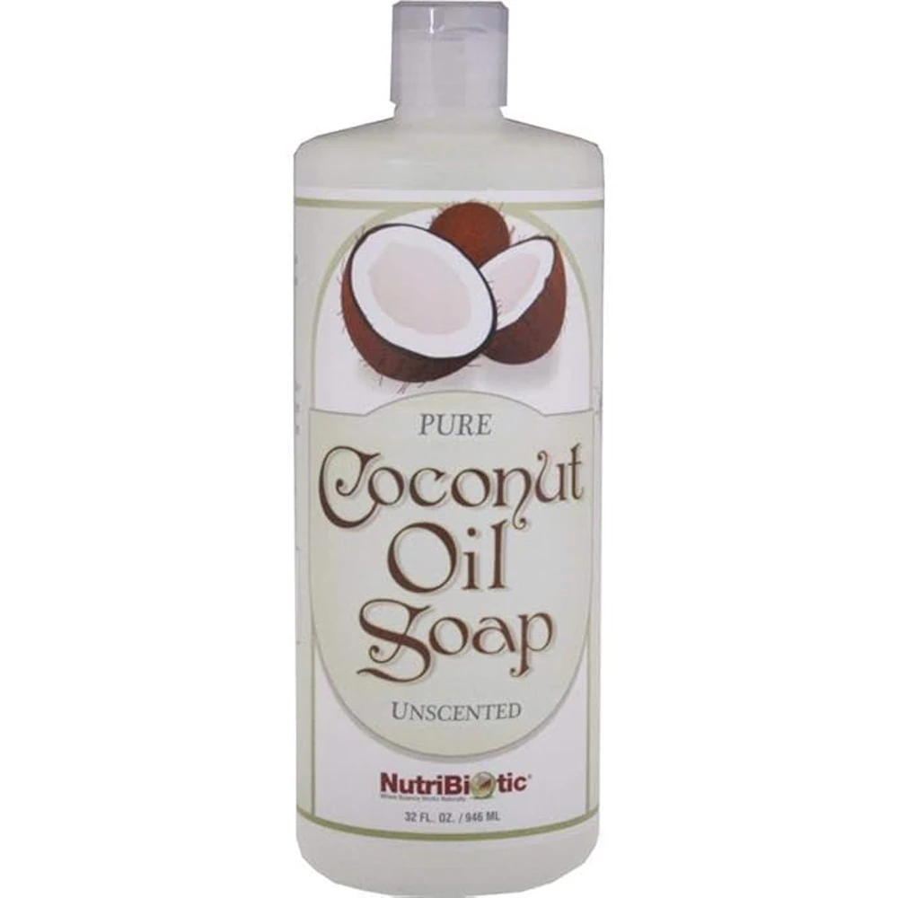 NutriBiotic Pure Coconut Oil Soap Refill Unscented -- 32 fl oz