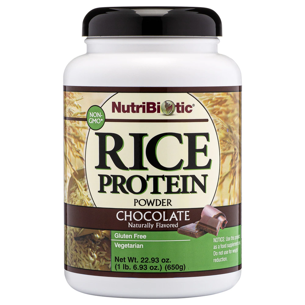 NutriBiotic Raw Rice Protein Powder Chocolate -- 1.69 lbs