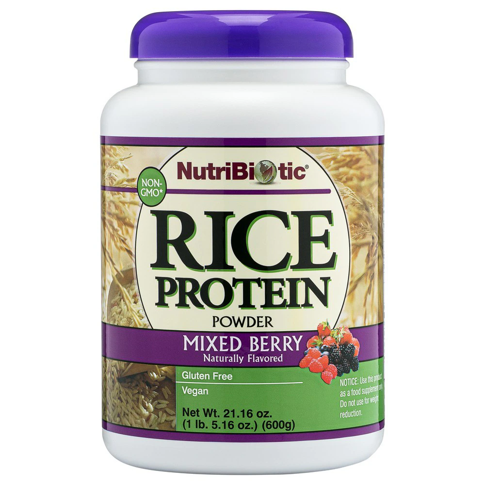 NutriBiotic Raw Rice Protein Powder Mixed Berry -- 1.31 lbs