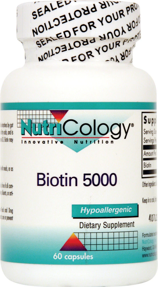 NutriCology Biotin 5000 -- 60 Capsules