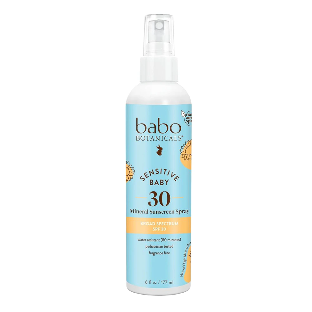 Babo Botanicals Sensitive Baby Mineral Sunscreen Spray SPF 30 Fragrance Free -- 6 fl oz