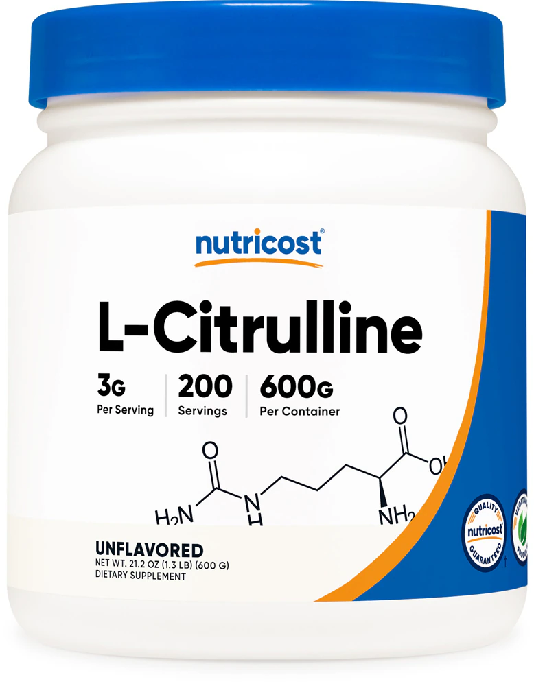 Nutricost L-Citrulline Base Powder Unflavored -- 3 g - 200 Servings