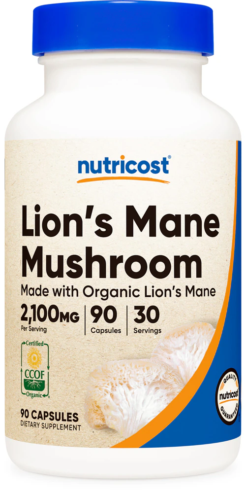 Nutricost Organic Lion's Mane -- 2100 mg - 90 Capsules