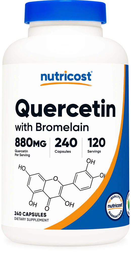 Nutricost Quercetin with Bromnelain -- 880 mg - 240 Capsules
