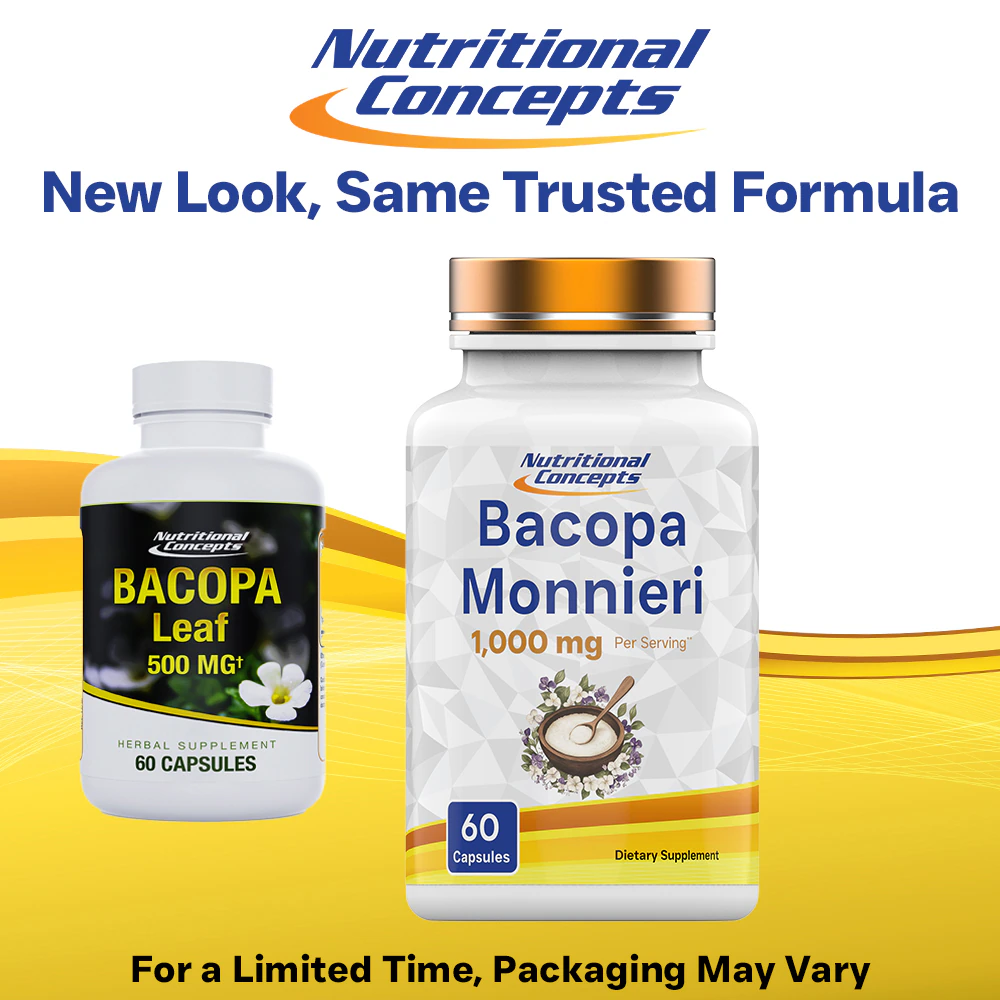 Nutritional Concepts Bacopa Leaf Extract -- 500 mg - 60 Capsules