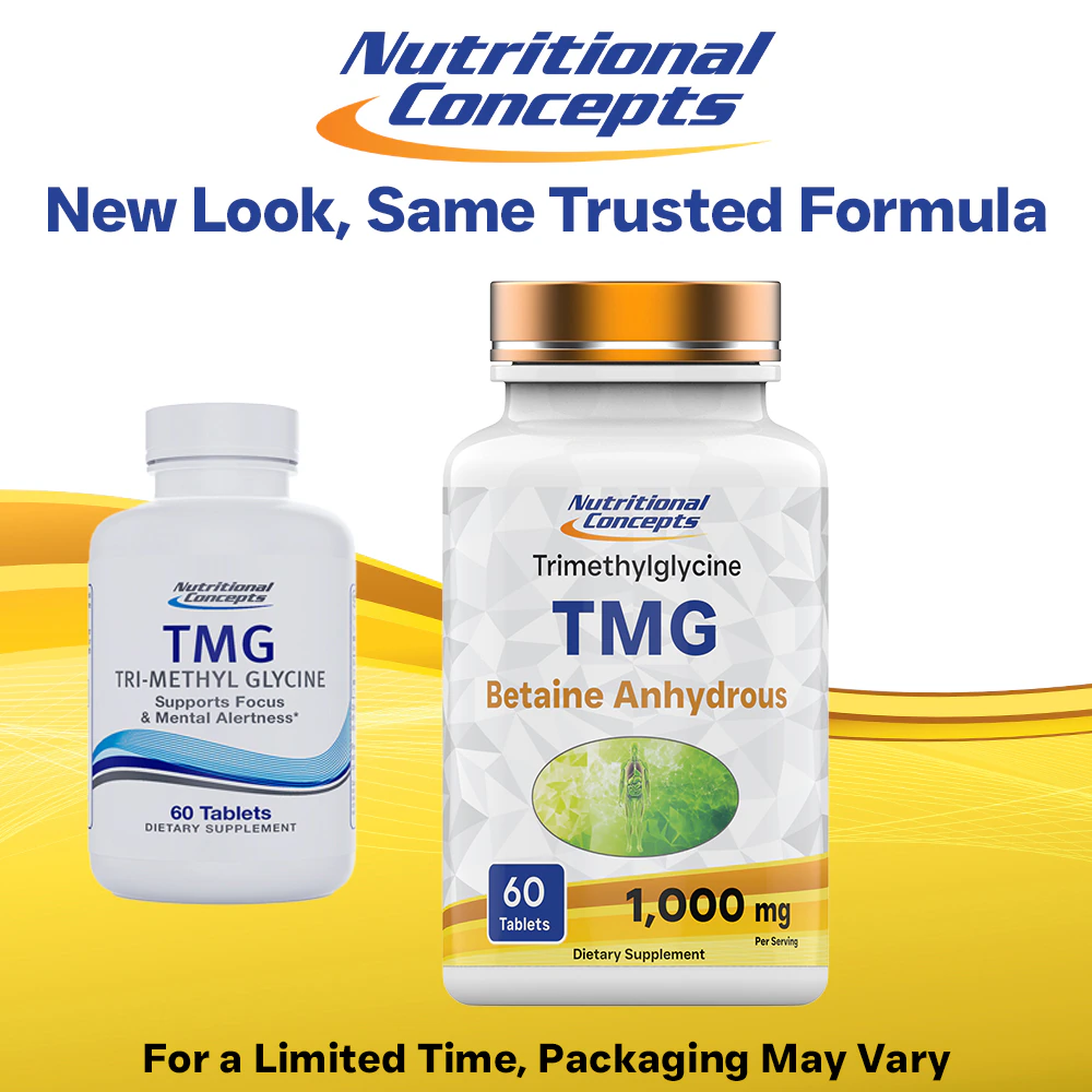 Nutritional Concepts TMG Tri-Methyl Glycine -- 60 Tablets