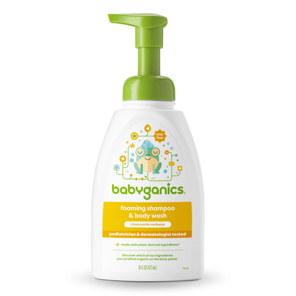 Babyganics Foaming Shampoo and Bodywash Chamomile Verbena -- 16 fl oz