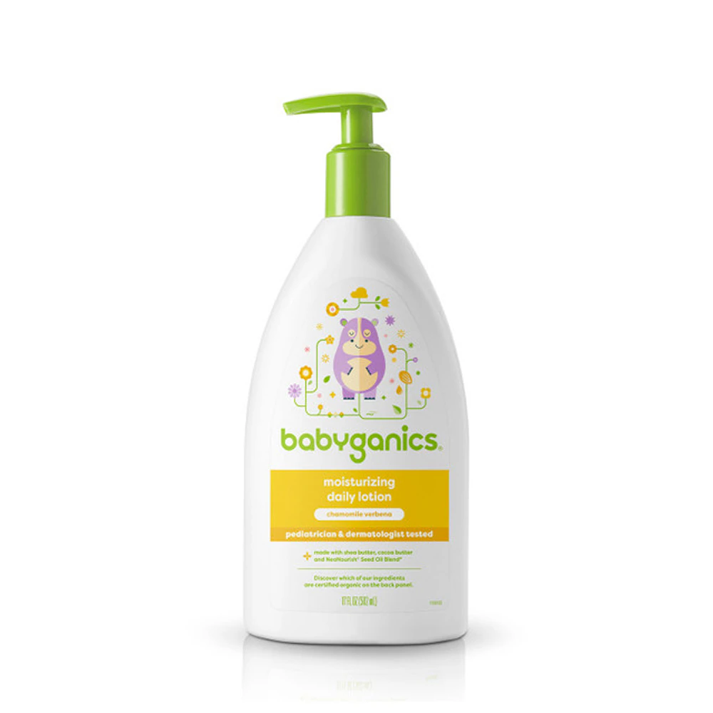Babyganics Moisturizing Daily Lotion Chamomile Verbena -- 17 fl oz