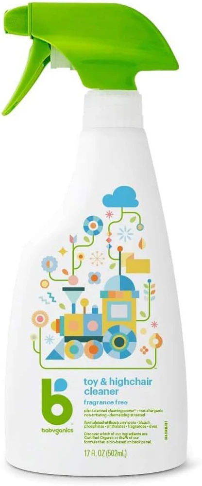 Babyganics The Cleaner Upper Toy And Highchair Cleaner Fragrance Free -- 17 fl oz