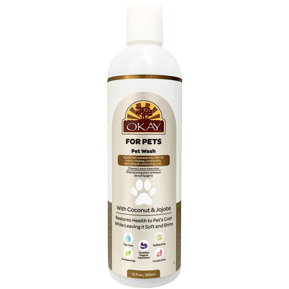 OKAY Pure Naturals Pet Wash Shampoo Coconut & Jojoba -- 12 fl oz
