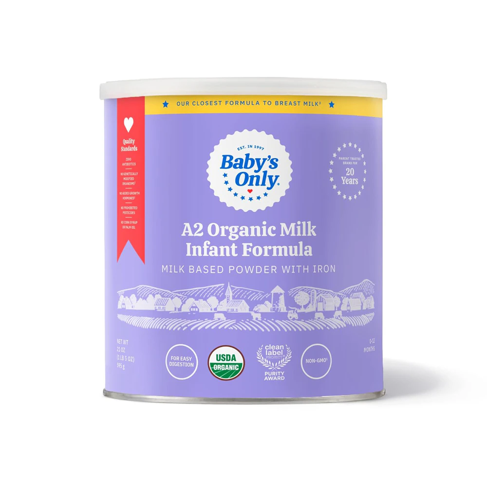 Baby's Only A2 Organic Infant Formula Milk Based Powder with Iron -- 21 oz