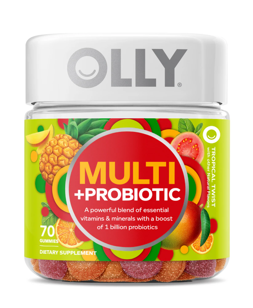 Olly Adult Multi Probiotic Gummy Tropical Twist -- 70 Gummies