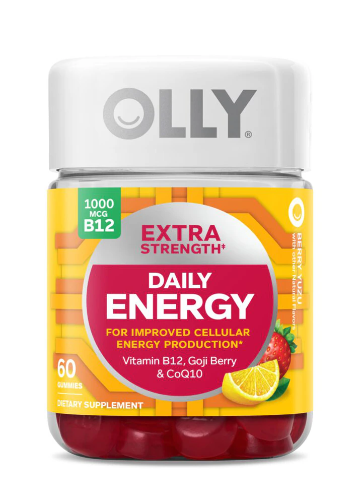 Olly Extra Strength Daily Energy Gummies Berry Yuzu -- 60 Gummies