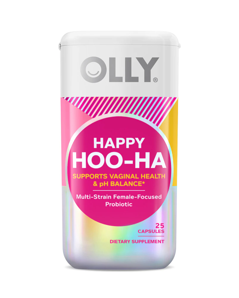 Olly Happy Hoo-Ha Multi-Strain Female-Focused Probiotic -- 25 Capsules