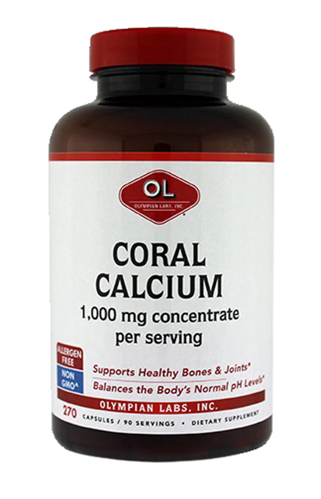 Olympian Labs Coral Calcium -- 1000 mg per serving - 270 Capsules
