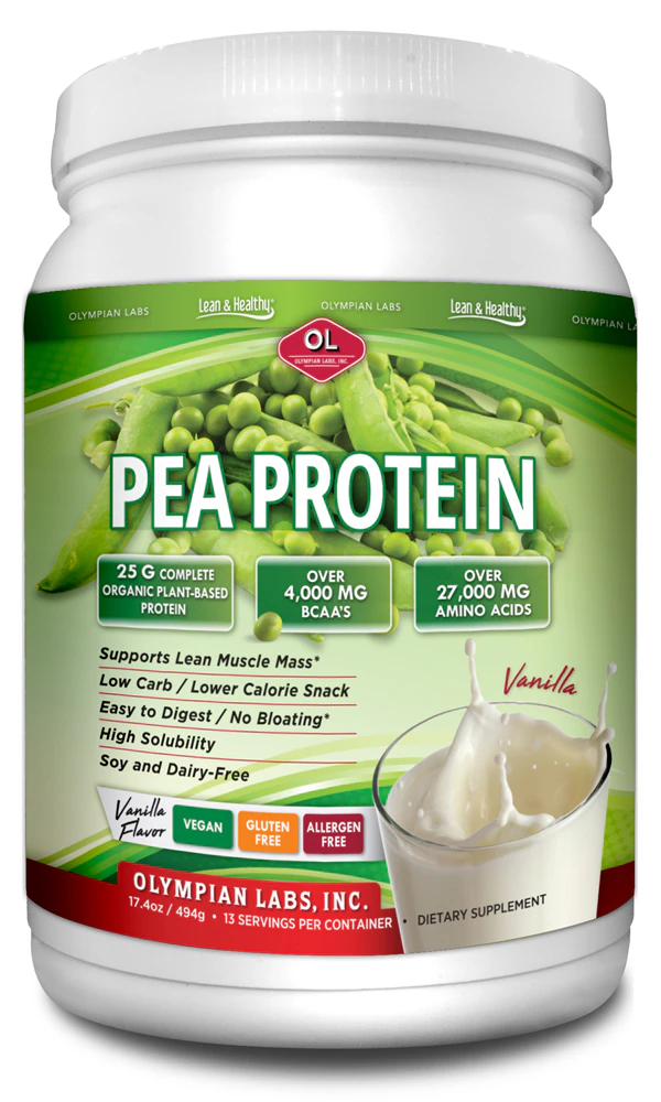 Olympian Labs Lean and Healthy Pea Protein Vanilla -- 17.4 oz