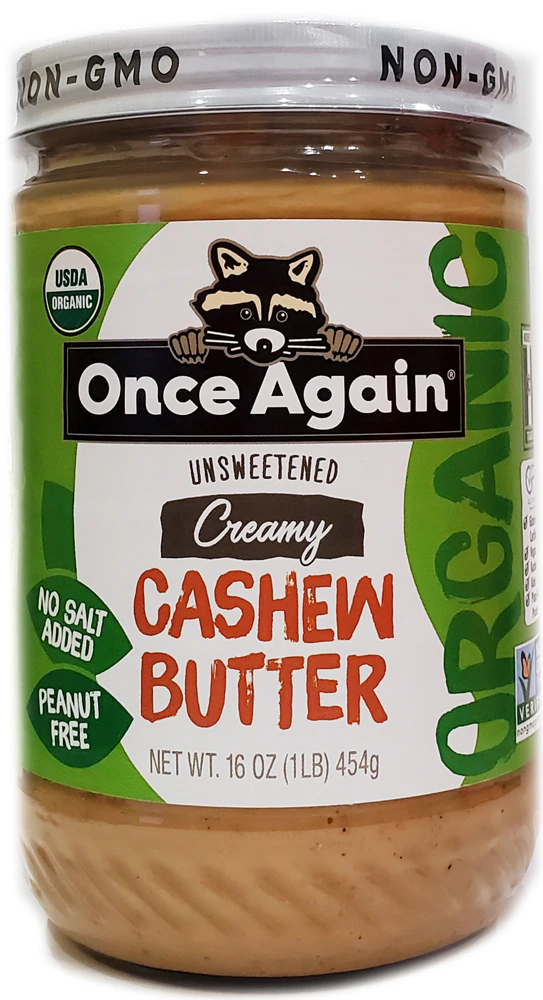 Once Again Cashew Butter Creamy Unsweetened -- 16 oz