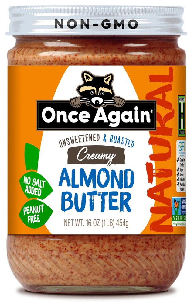 Once Again Natural Creamy Almond Butter Unsweetened & Roasted -- 16 oz