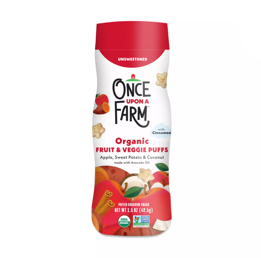 Once Upon a Farm Organic Puffs Apple Sweet Potato & Coconut -- 1.5 oz