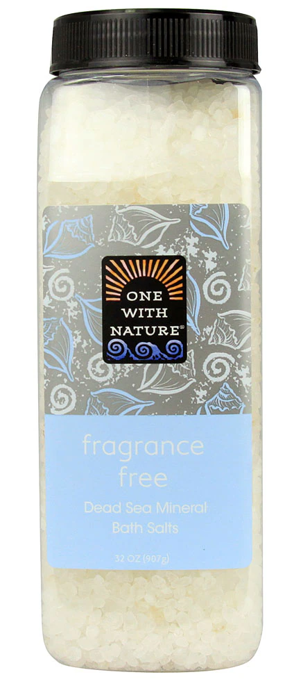 One With Nature Dead Sea Mineral Bath Salts Fragrance Free -- 32 oz