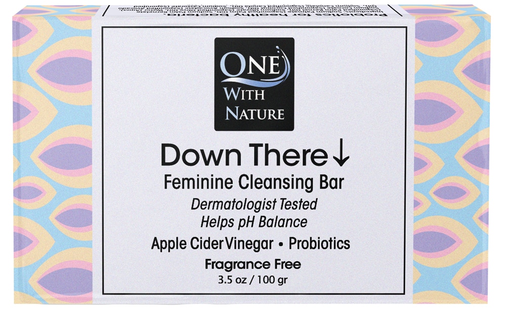 One With Nature Down There Feminine Cleansing Bar Soap Fragrance Free -- 3.5 oz