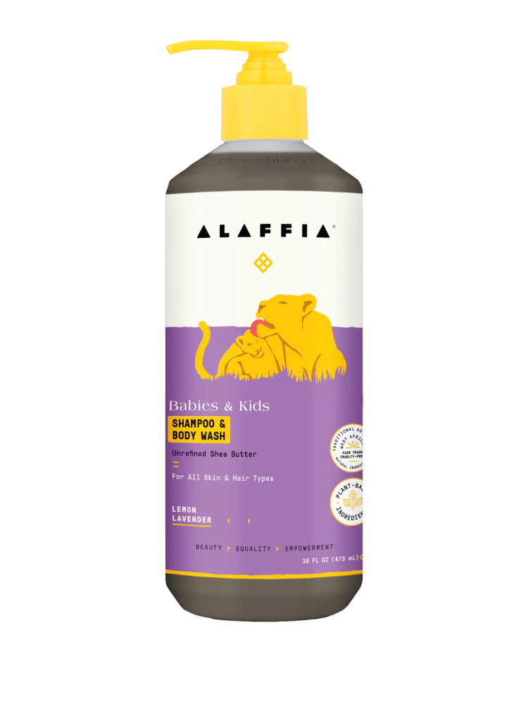 Alaffia Babies & Kids Shampoo & Body Wash Lemon Lavender -- 16 fl oz