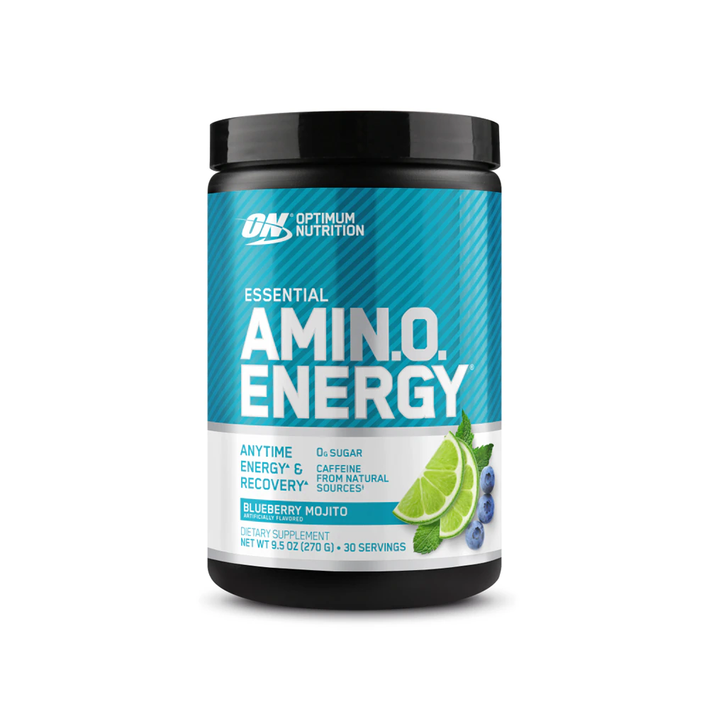 Optimum Nutrition Essential Amin.o. Energy Powder Anytime Energy and Recovery Blueberry Mojito -- 30 Servings