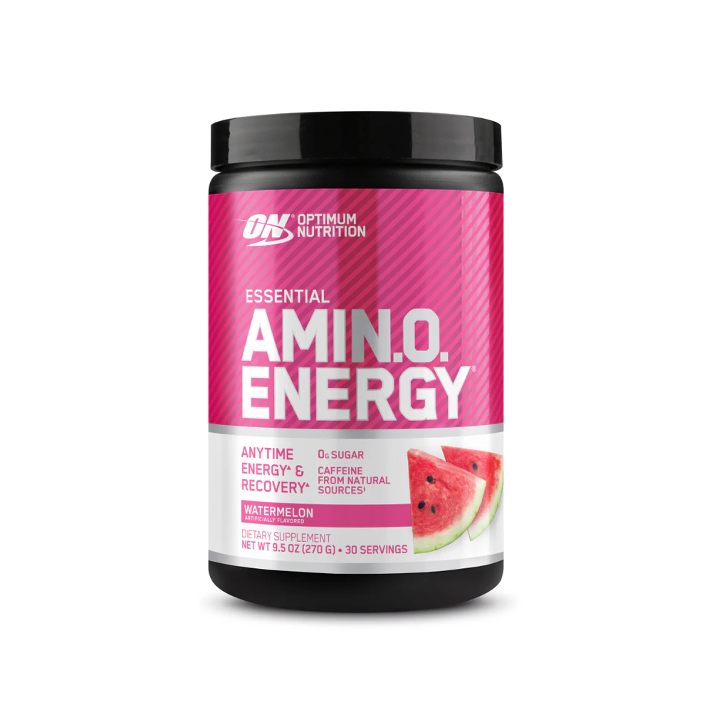 Optimum Nutrition Essential Amin.o. Energy Powder Anytime Energy and Recovery Watermelon -- 30 Servings