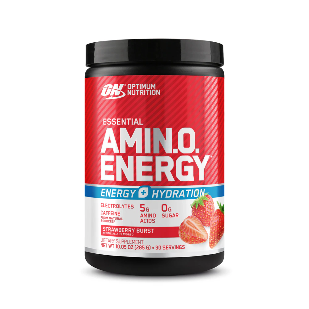 Optimum Nutrition Essential Amin.O. Energy Powder Energy + Hydration Strawberry Burst -- 30 Servings