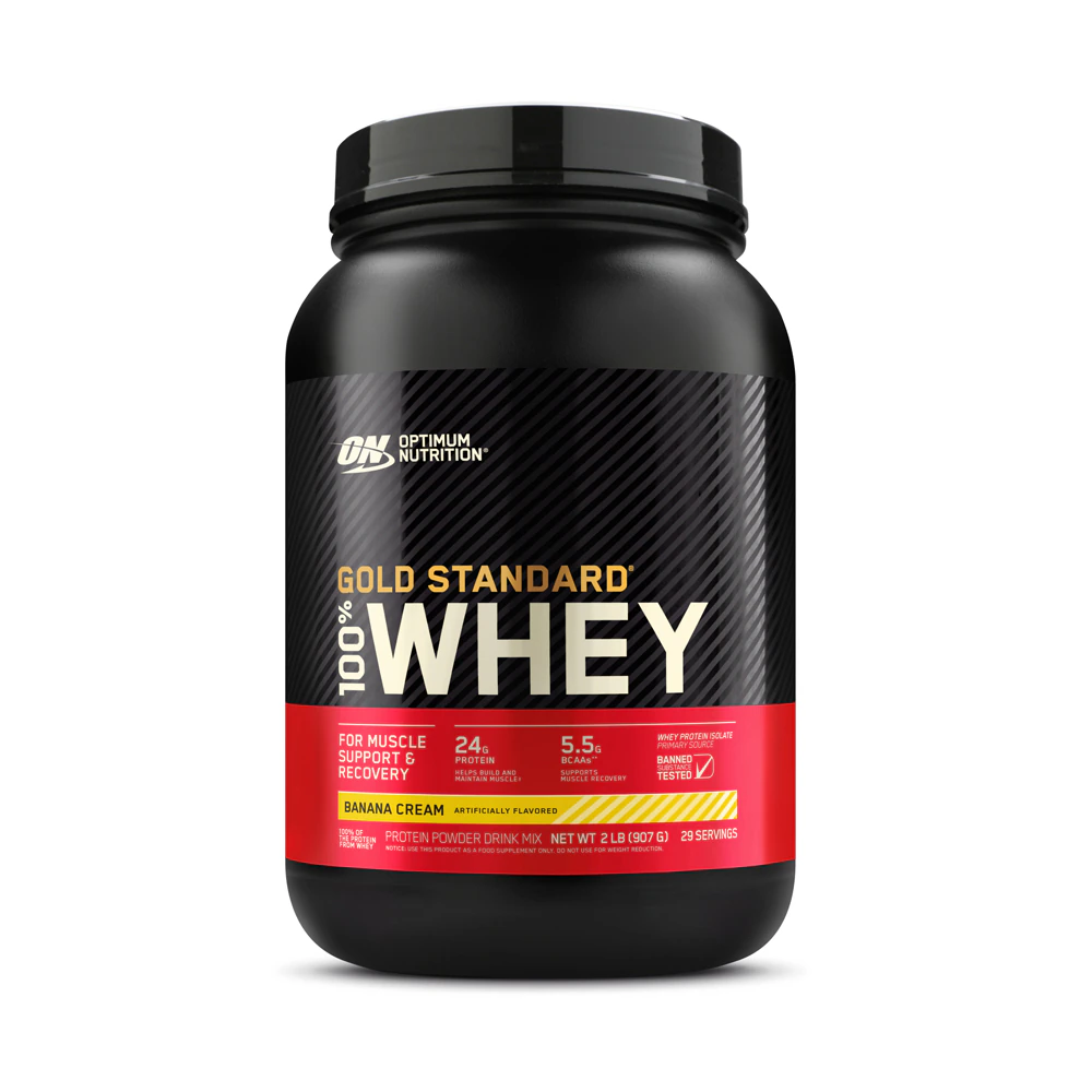 Optimum Nutrition Gold Standard 100% Whey Protein Powder For Muscle Support and Recovery Banana Cream -- 29 Servings
